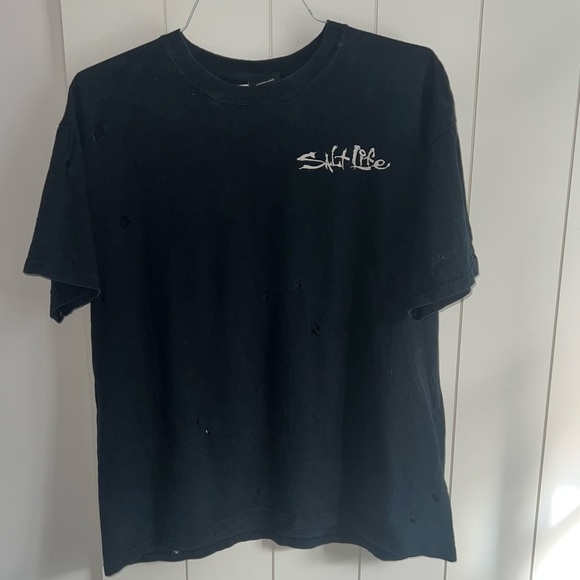 VNTG Y2K Salt Life custom distressed tee - Picture 2 of 11